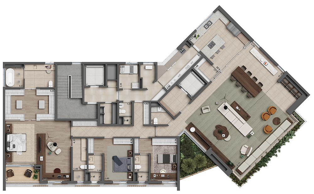 340m² Opção Triart
